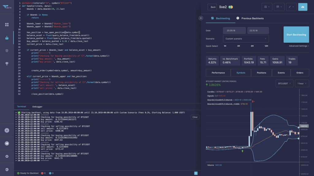 Trality Review | Code your next profitable trading bot for free 1 Trality Backtesting