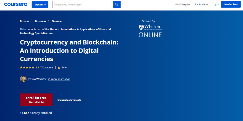 Top paid cryptocurrency and blockchain courses 2 Cryptocurrency and blockchain by Coursera