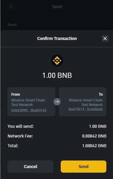 Set up MetaMask for Binance Smart Chain or BNB Chain 14 Transaction done