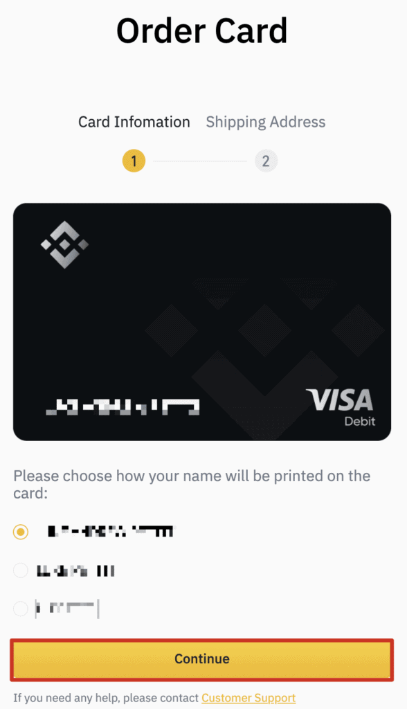 Order a Binance Card