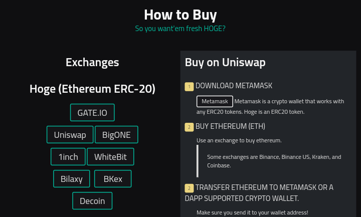 Where and How to Buy Hoge? 2 Buy Hoge Finance