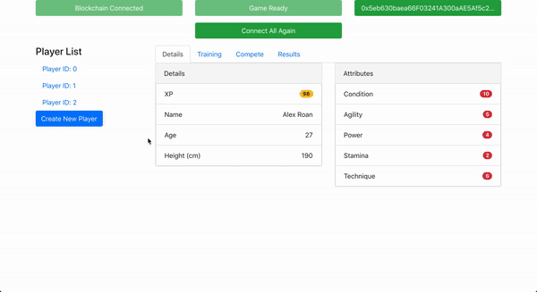 Ethereum Simulation Game — Part 5 - Competing Against Other Players 4 Figure 4: Create player modal