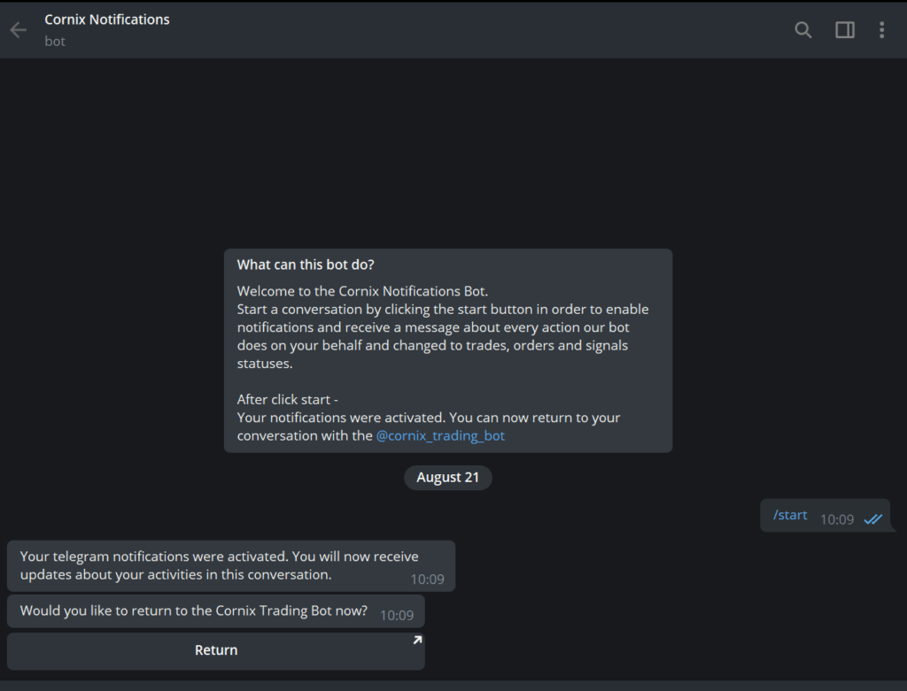 Cornix Notification Service