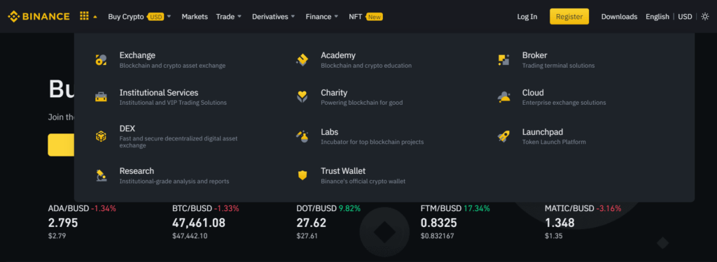Bybit vs Binance vs Coinbase 4 Binance: Features