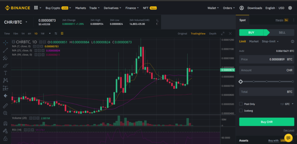 Where and How to Buy CHR (Chromia Token)? 3 Buy CHR on Binance