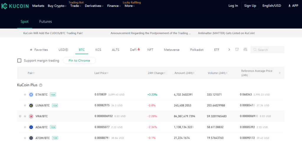 KuCoin Review - Read This Before Signing Up! 6 KuCoin Markets