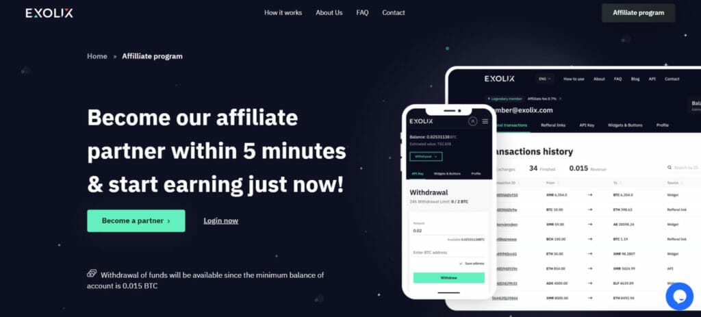 Exolix Review : Buy Crypto Without KYC 7 Exolix Affiliate Program