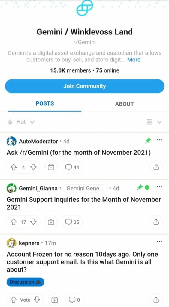 20 Best Crypto Exchange Reddit Communities 4 r/gemini