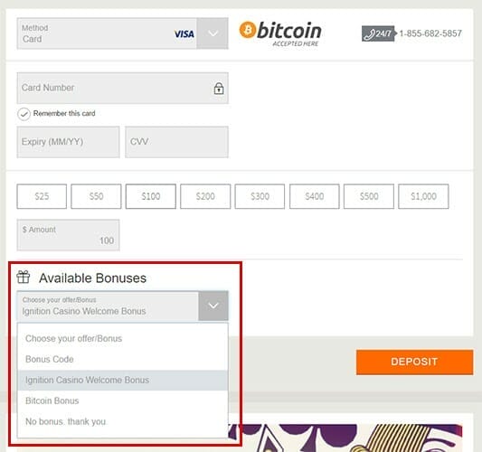 Ignition Casino Deposit