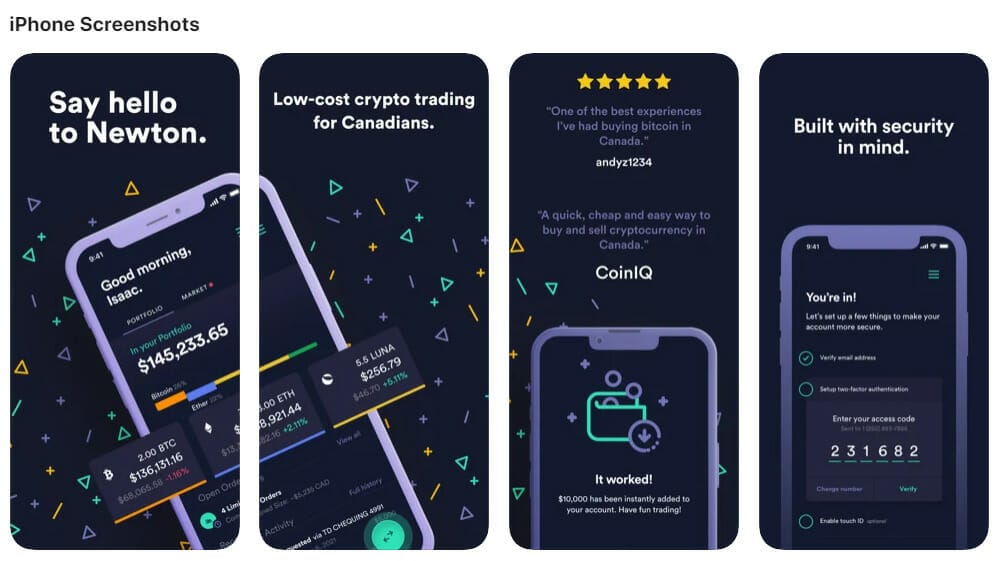 Newton Exchange Review - A Safe Canadian Crypto Exchange 4 Newton iPhone App