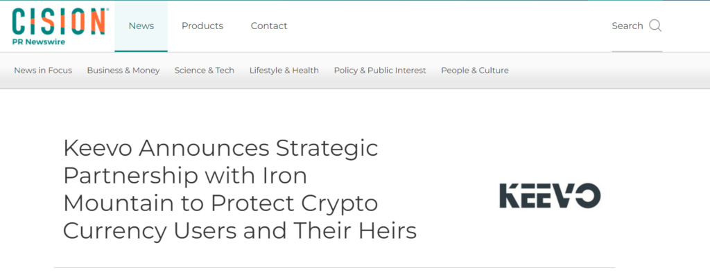 Keevo Wallet Review: Read More About This Hardware Wallet 4 Keevo Wallet x Iron Mountain