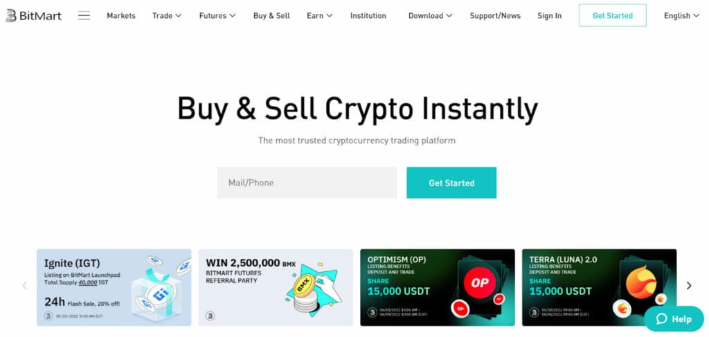 WhiteBit vs BitMart vs BYDFI - Total Comparison 2 BitMart