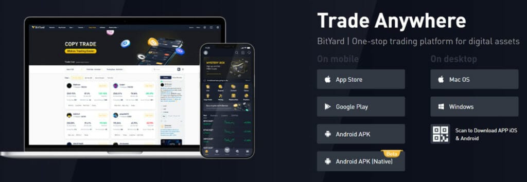 WhiteBit vs BitMart vs BYDFI - Total Comparison 11 BYDFI Mobile App