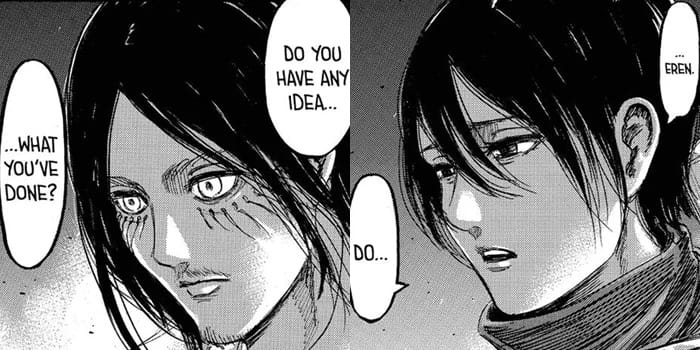 Eren's Conflict with Mikasa and Armin (Manga Chapter 112): 