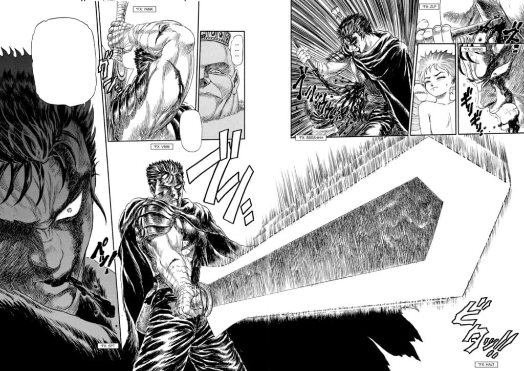 Best Manga Panels EVER MADE | The EMOTIONAL CLIFFHANGERS! 10 Berserk: Guts wielding the Dragon Slayer sword against a horde of demons.