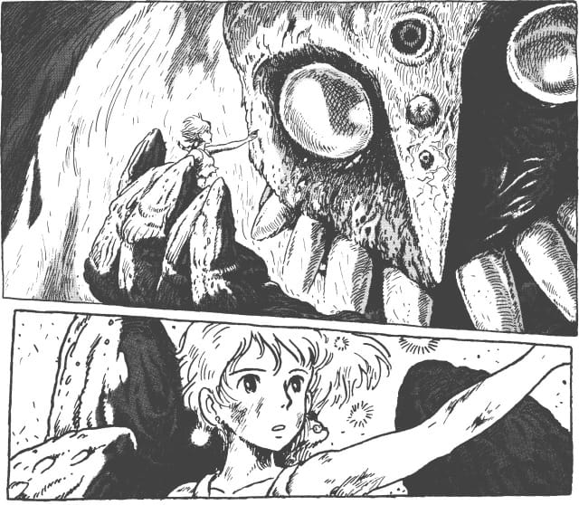 Best Manga Panels EVER MADE | The EMOTIONAL CLIFFHANGERS! 13 Nausicaä of the Valley of the Wind: Nausicaä surrounded by the Ohmu.