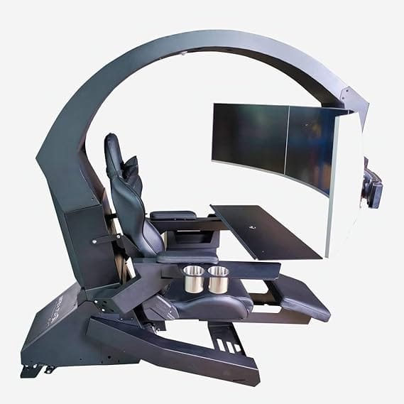 IMPERATOR WORKS IW 320 Brand Gaming Chair with Massage Genuine Leather boss seat Chair Cockpit for Office and Home for Triple Monitors 