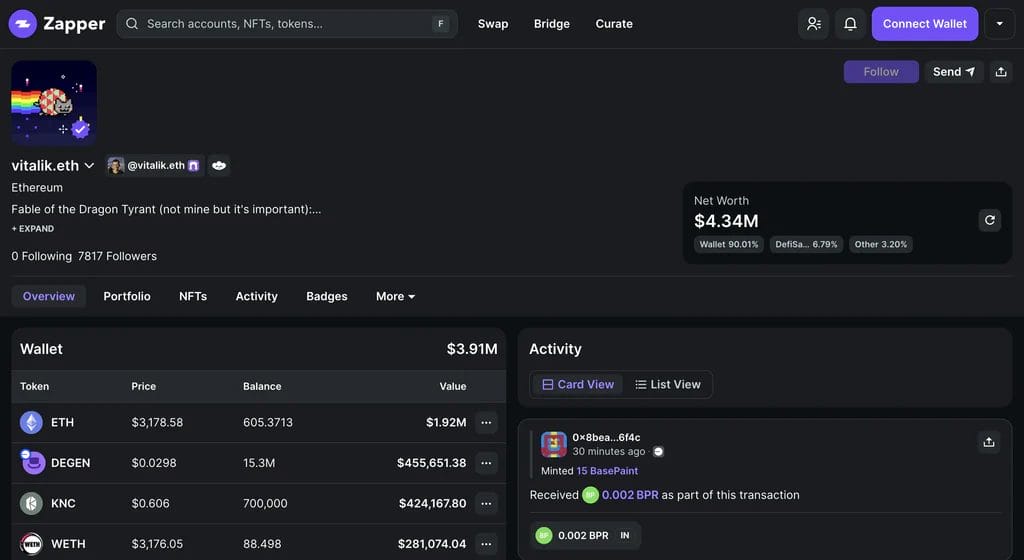 10 Free Tools To Find Profitable Crypto Wallets 9 Zapper